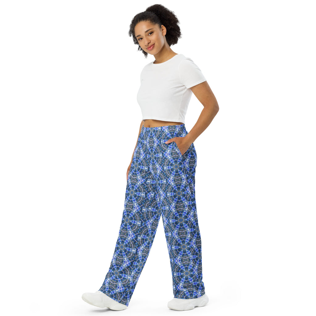 "Whirling Petals" Collection - Fractal Design Wide Leg Pants ZKoriginal