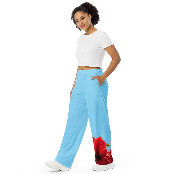 "Majestic Flamingo" Collection - Designer Unisex Wide Leg Pants