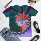 "Spiral Wave Radiant Twist" Collection - Designer Women's T-shirt ZKoriginal