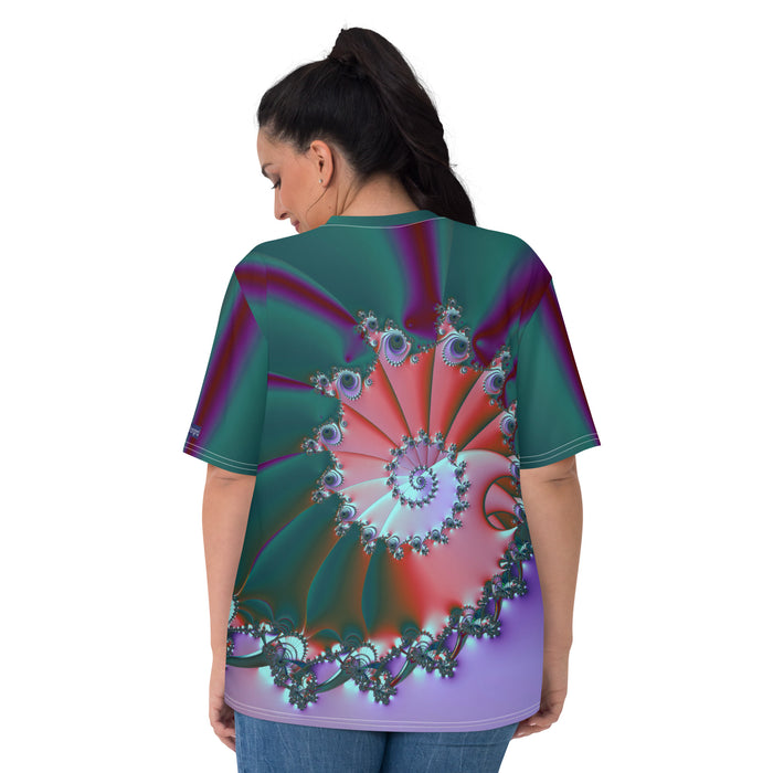 "Spiral Wave Radiant Twist" Collection - Designer Women's T-shirt ZKoriginal