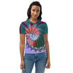 "Spiral Wave Radiant Twist" Collection - Designer Women's T-shirt ZKoriginal
