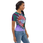 "Spiral Wave Radiant Twist" Collection - Designer Women's T-shirt ZKoriginal