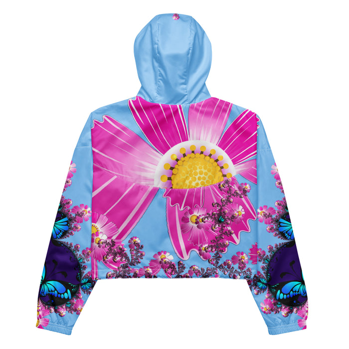 "Mystical Butterfly Bliss" Collection - Women’s Cropped Windbreaker