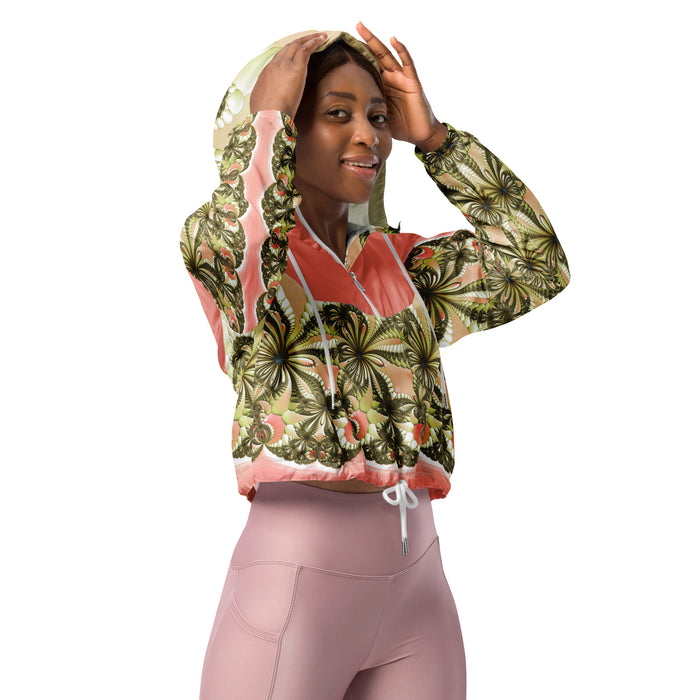 "Wild Lily" Collection - Women’s Cropped Windbreaker