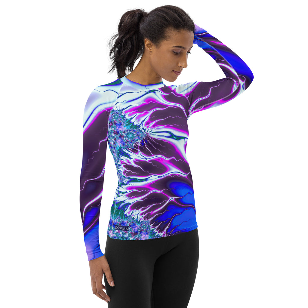 "Flames of Color" Collection - Women's Rash Guard ZKoriginal
