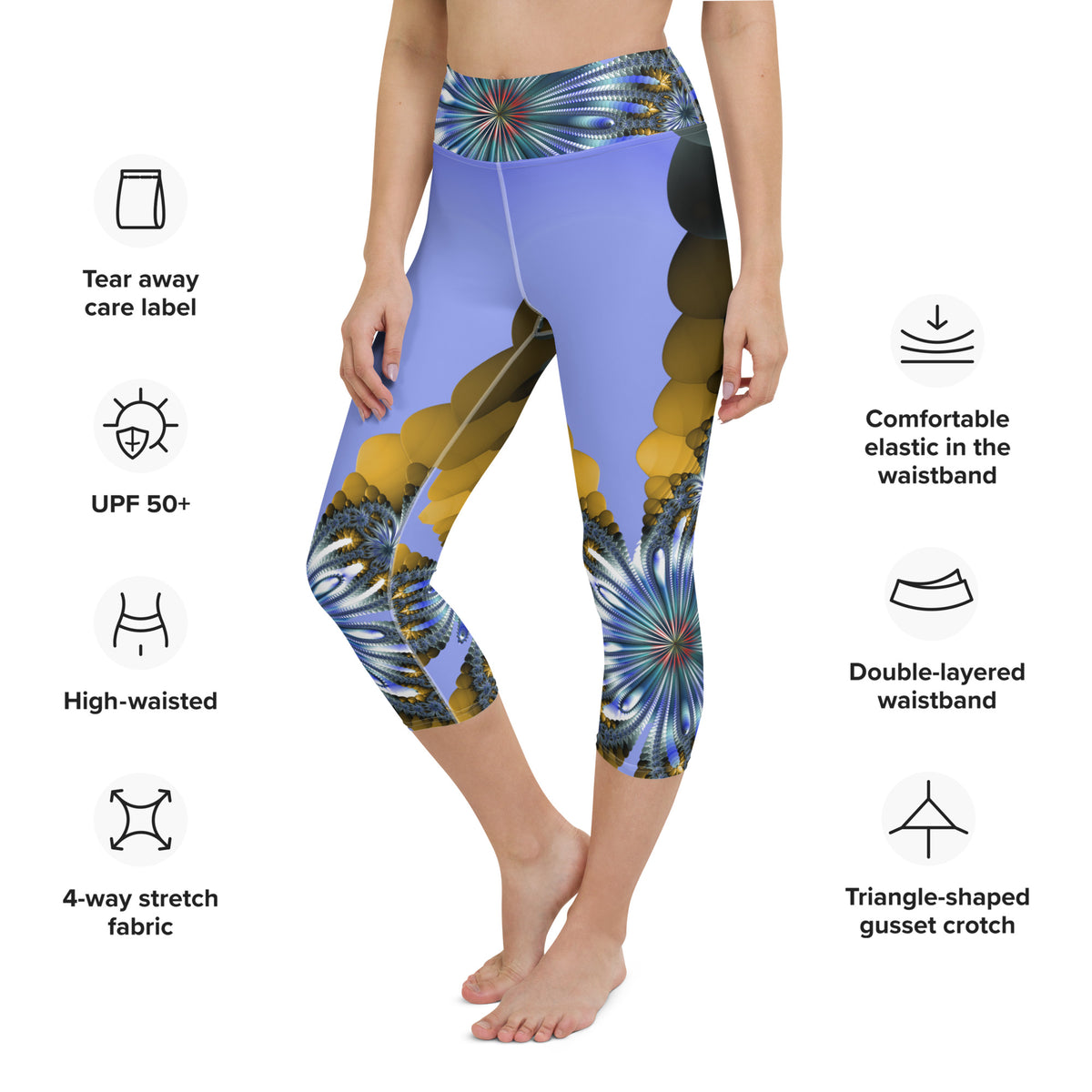 "Mystical Expansion" Collection - Yoga Capri Leggings ZKoriginal