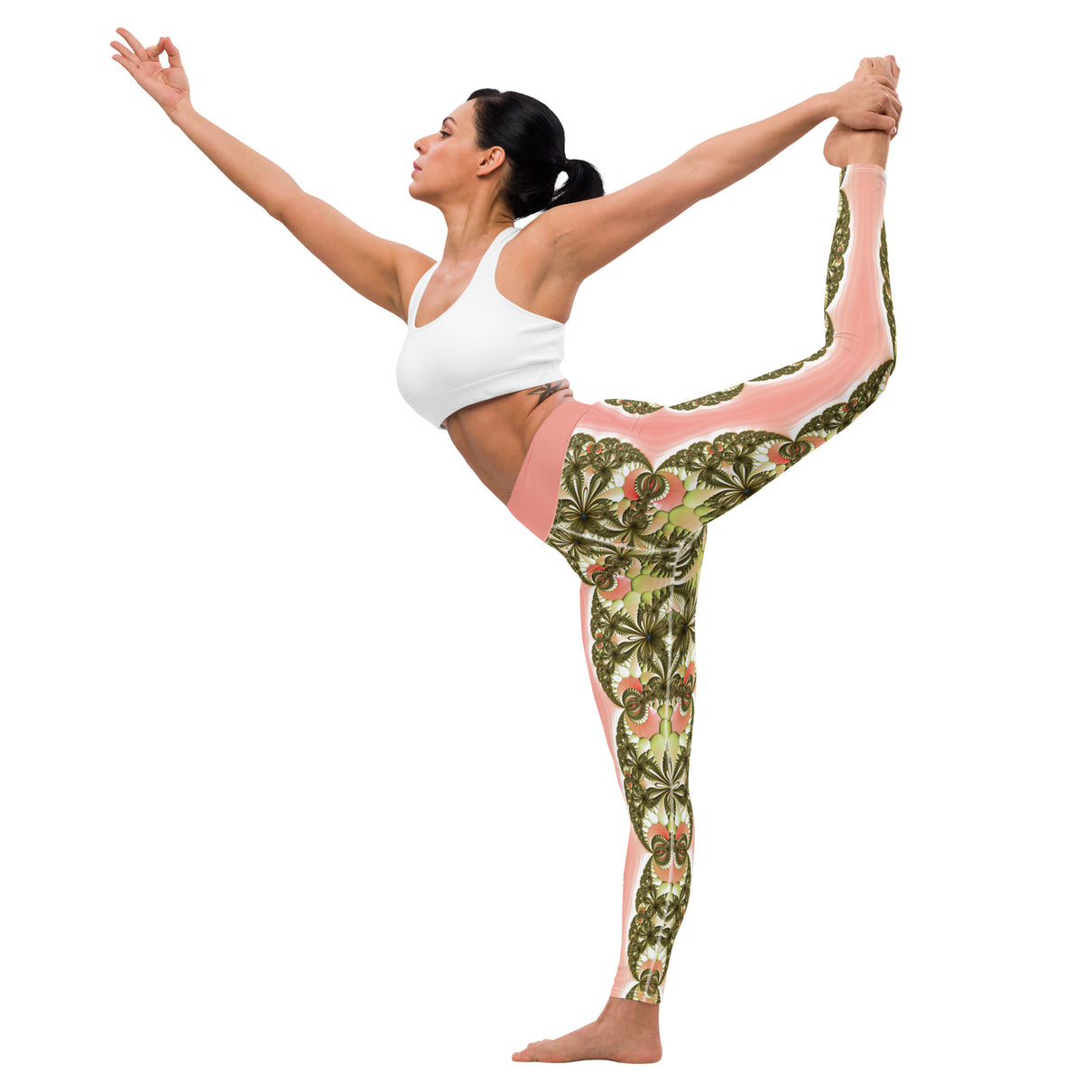 Wild Lily – Designer Women's Long Yoga Leggings | ZKoriginal