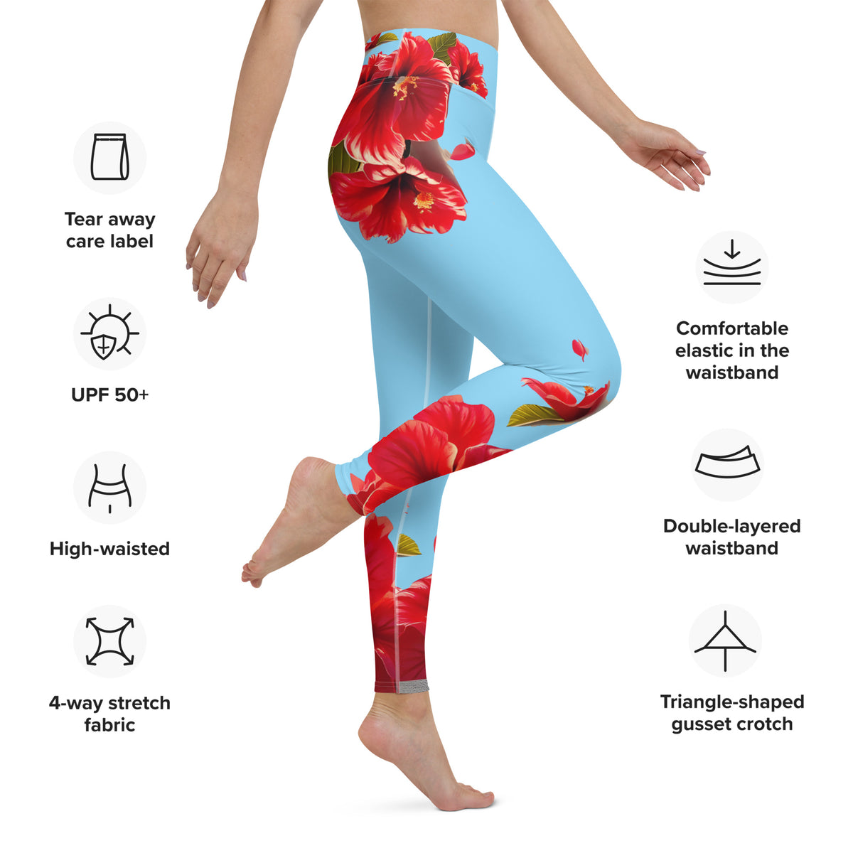 Majestic Flamingo – Designer Women's Long Yoga Leggings | ZKoriginal