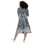 "Frosted Elegance" Collection - Long sleeve Midi Dress