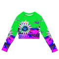 "Electric Bloom" Collection - Recycled Long Sleeve Crop Top