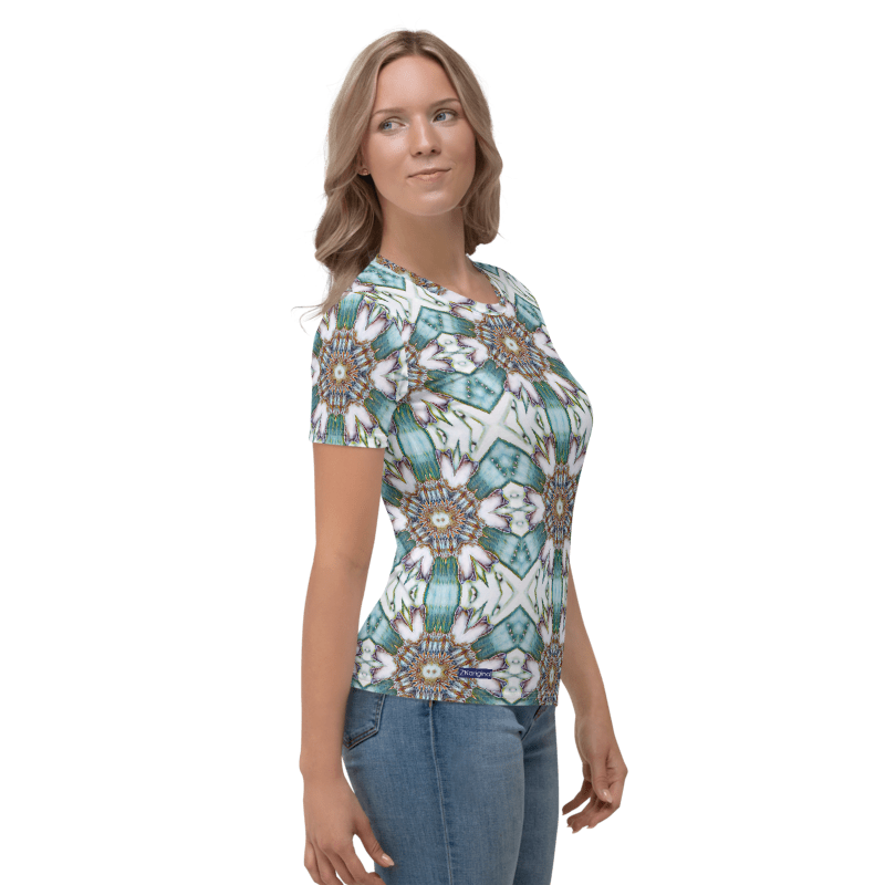 "Whirling Petals" Collection - Designer Women's T-shirt ZKoriginal