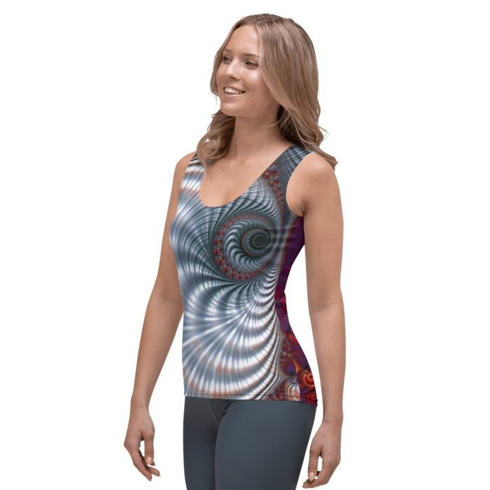 "Fractal Seashell" Collection - Yoga Long Tank Top