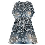 "Frosted Elegance" Collection - Long sleeve Midi Dress