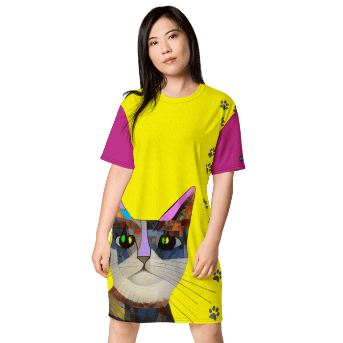 "Cat Lovers" Collection - Cat Face T-shirt Designer Dress ZKoriginal