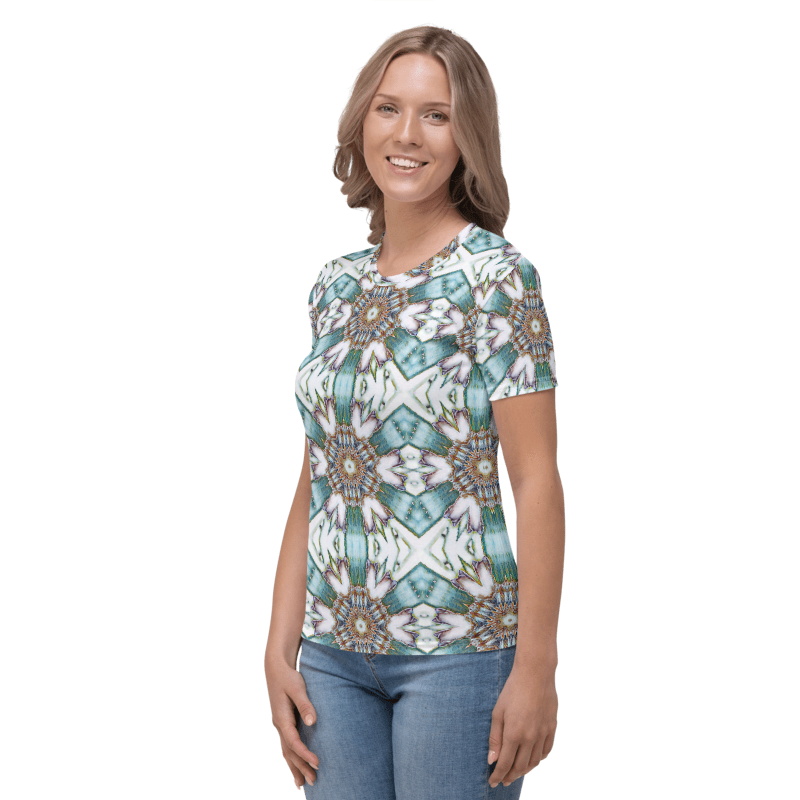 "Whirling Petals" Collection - Designer Women's T-shirt ZKoriginal