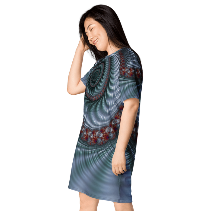 "Fractal Seashell" Collection - Designer T-shirt dress