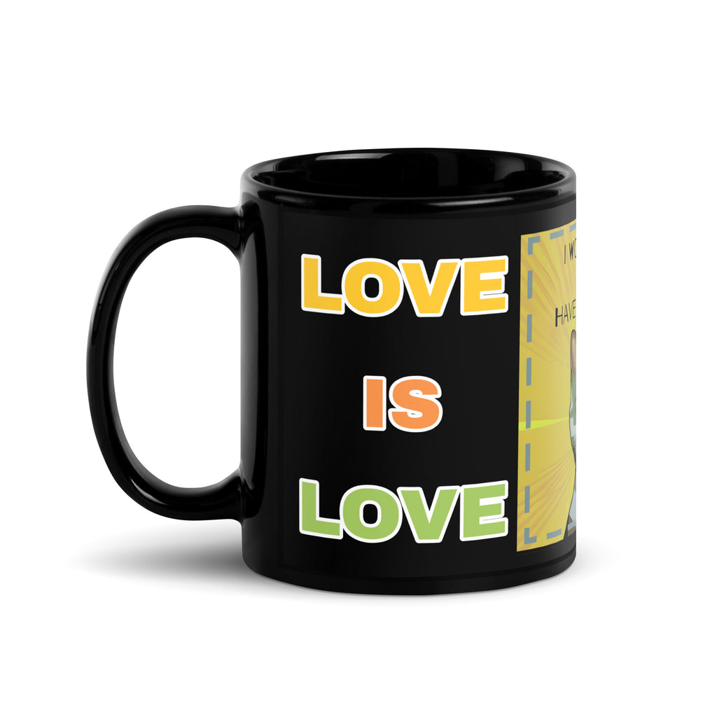 "Cat Lovers" Collection - Cat Face Black Glossy Mug ZKoriginal