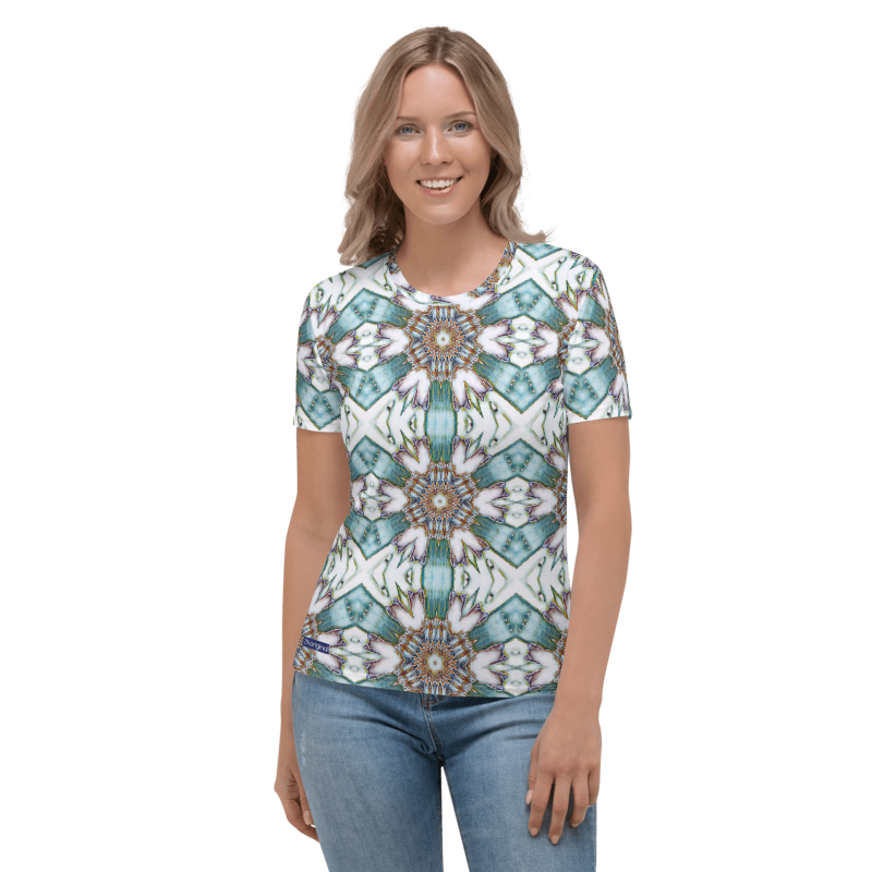 "Whirling Petals" Collection - Designer Women's T-shirt ZKoriginal
