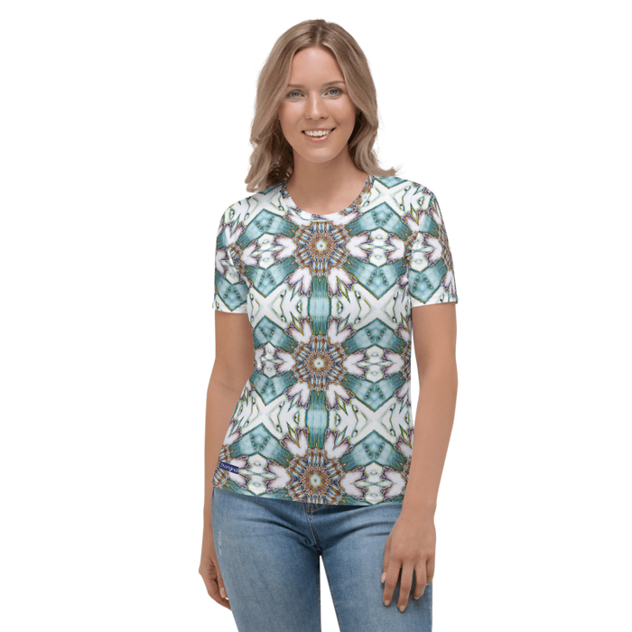 "Whirling Petals" Collection - Designer Women's T-shirt ZKoriginal