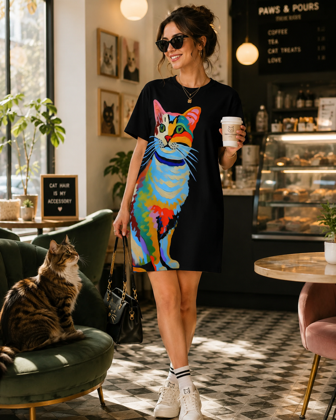 "Cat Lovers" Collection - T-Shirt Dress