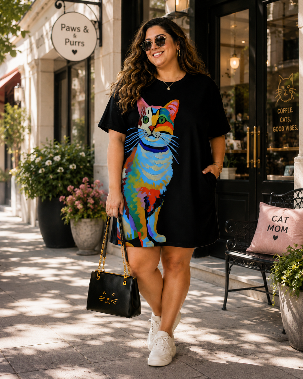 "Cat Lovers" Collection - T-Shirt Dress