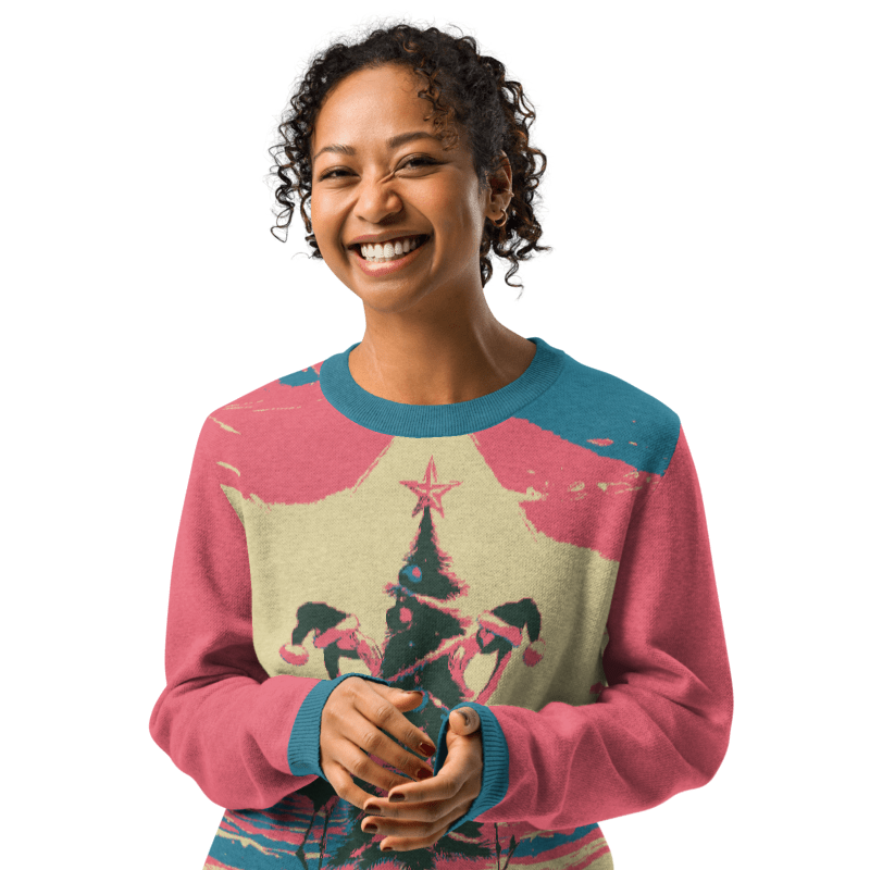 "Winter’s Radiance" Collection - Knitted Crew Neck Sweater