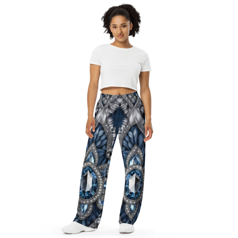 Denim and Diamonds – Unisex Wide-Leg Pants | ZKoriginal