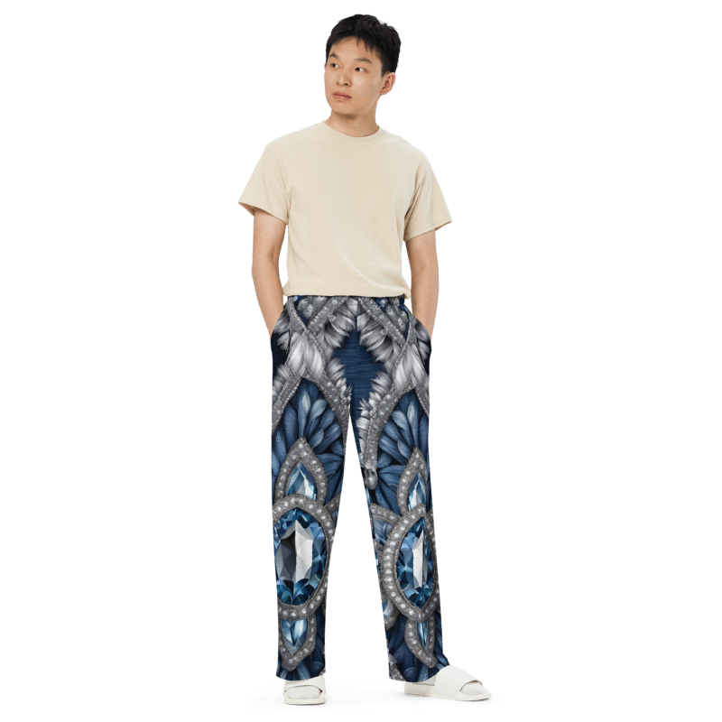 Denim and Diamonds – Unisex Wide-Leg Pants | ZKoriginal