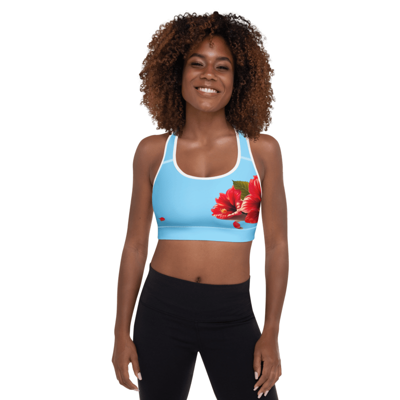 "Majestic Flamingo" Collection - Padded Sports Bra