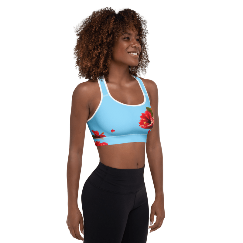 "Majestic Flamingo" Collection - Padded Sports Bra