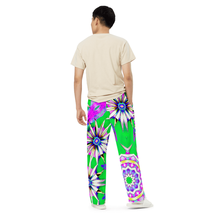 "Electric Bloom" Collection - Designer Unisex Wide Leg Pants