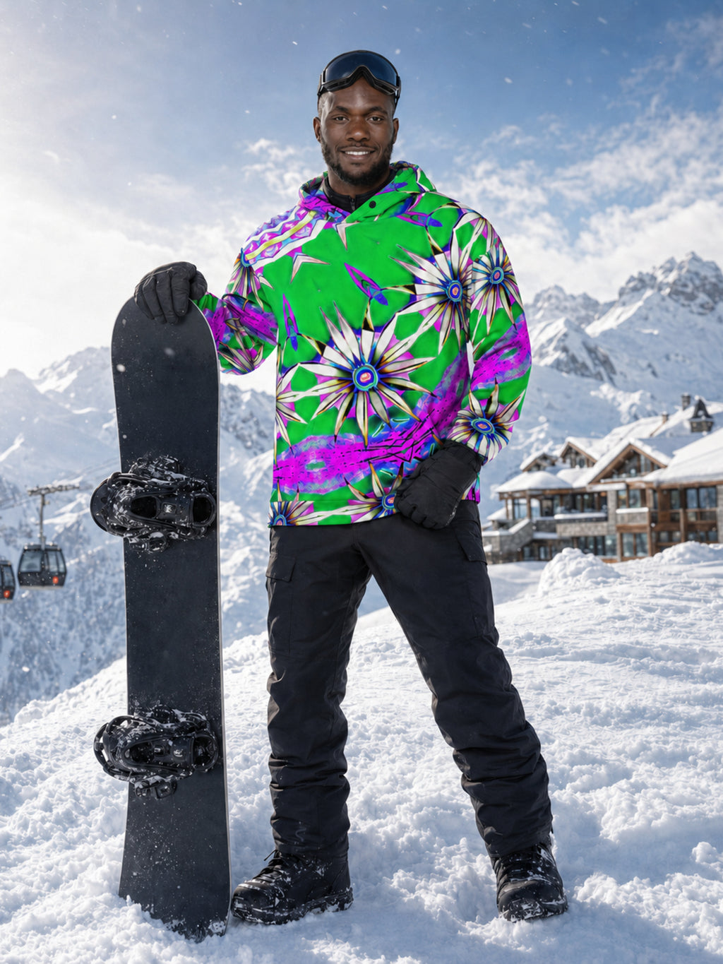 "Electric Bloom" Collection - Designer Unisex Hoodie