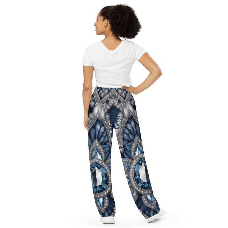 "Denim and Diamonds" Collection - Designer Wide Leg Pants Unisex