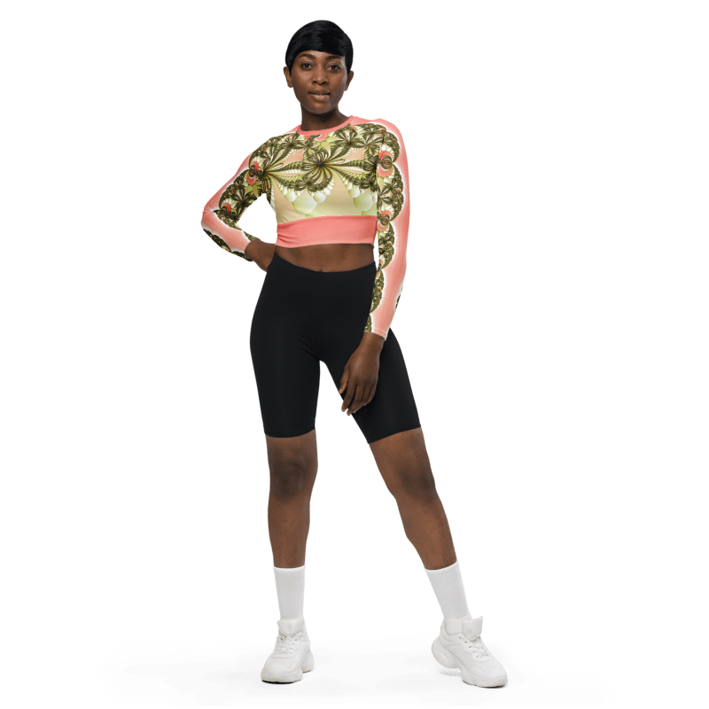 "Wild Lily" Collection - Yoga Long Sleeve Crop Top