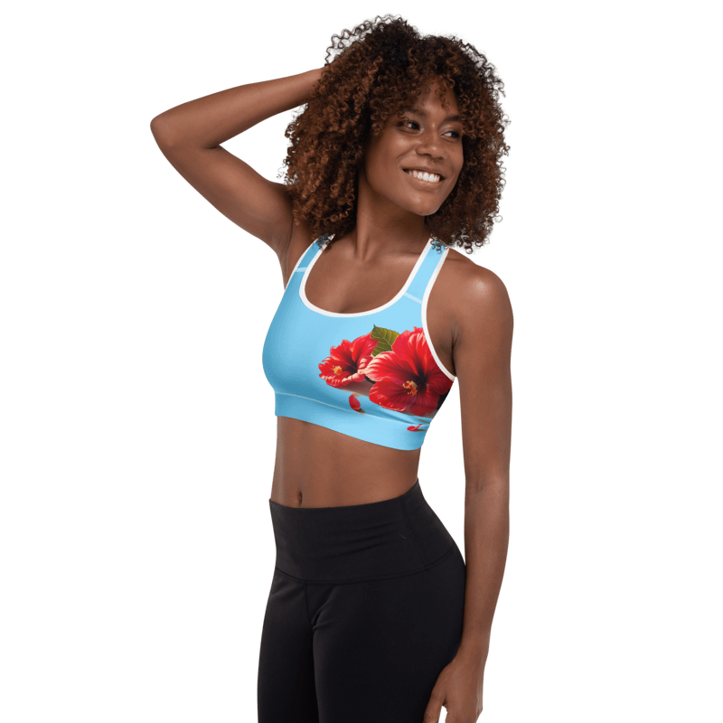 "Majestic Flamingo" Collection - Padded Sports Bra