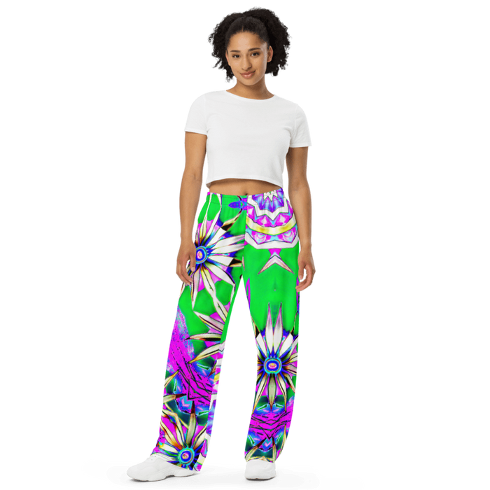 "Electric Bloom" Collection - Designer Unisex Wide Leg Pants