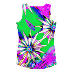"Electric Bloom" Collection - Designer Long Tank Top