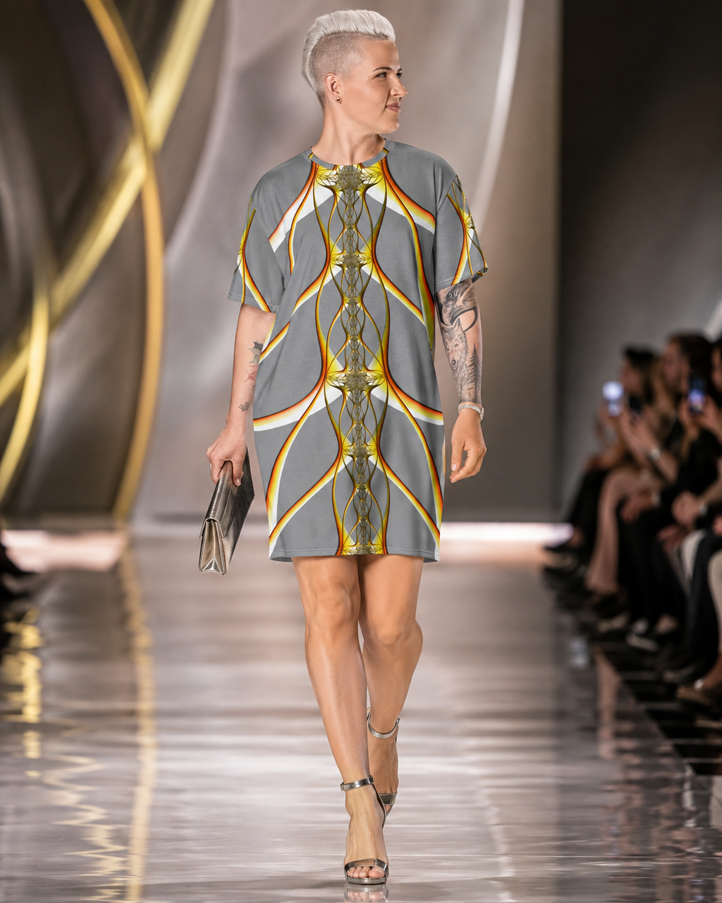 "Golden Meridian" Collection - Designer T-shirt Dress