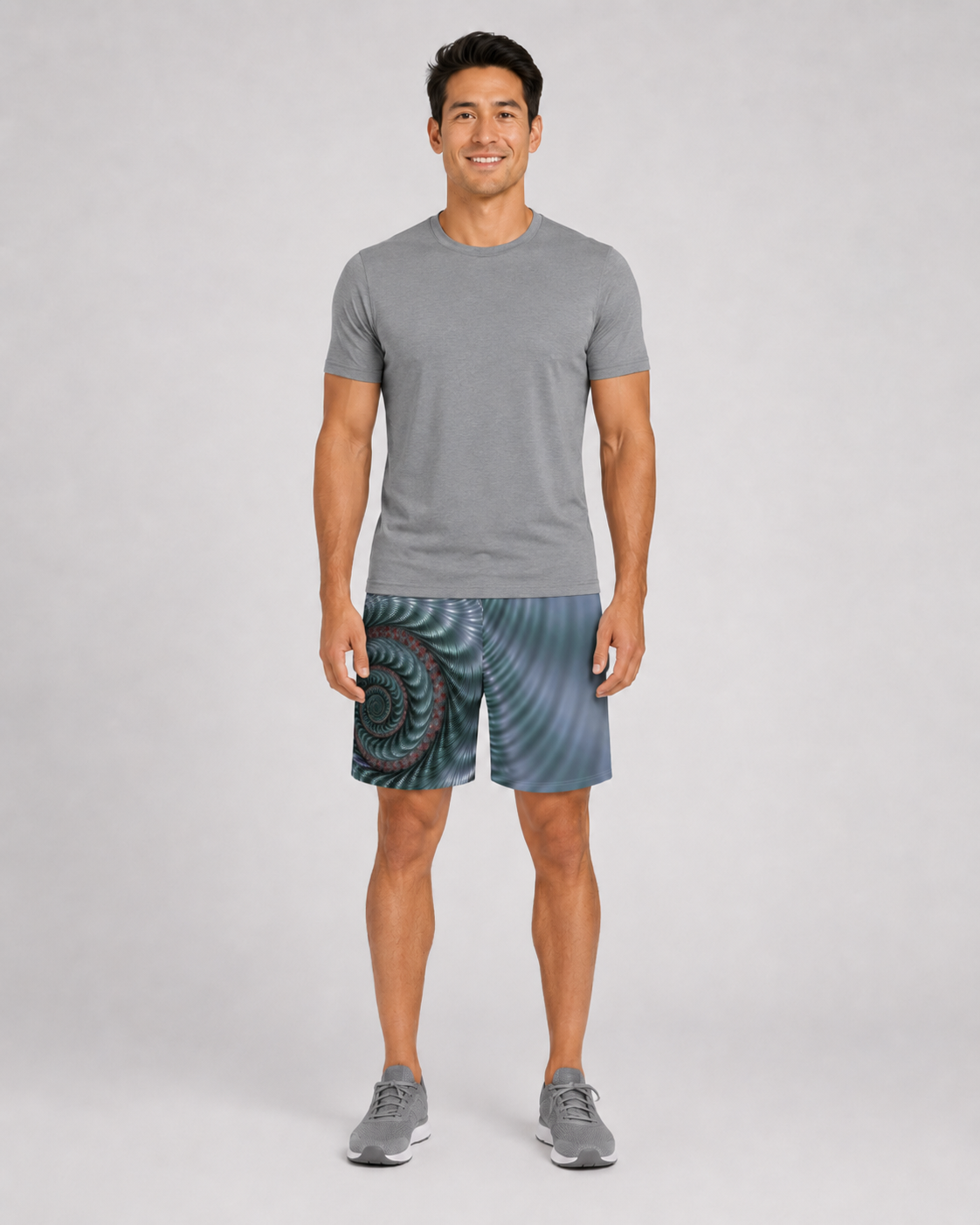 "Fractal Seashell" Collection - Men's Recycled Athletic Shorts