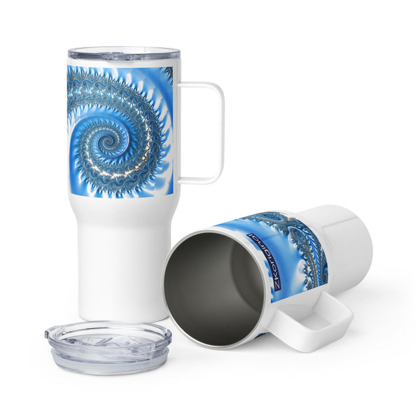 "Fractal Fern" Collection - Travel mug with a handle ZKoriginal