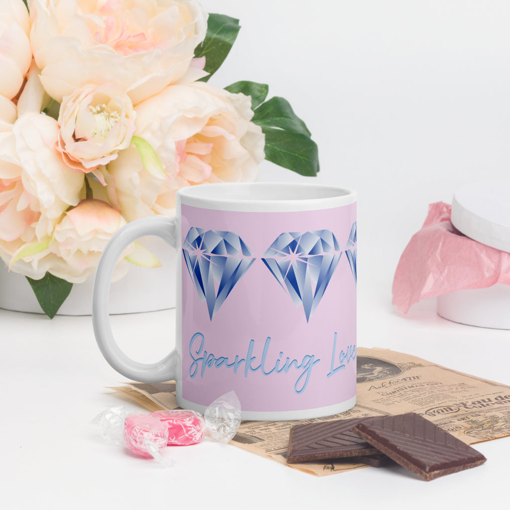 "Sparkling Love Diamond Affair" Collection - White Glossy Mugs ZKoriginal