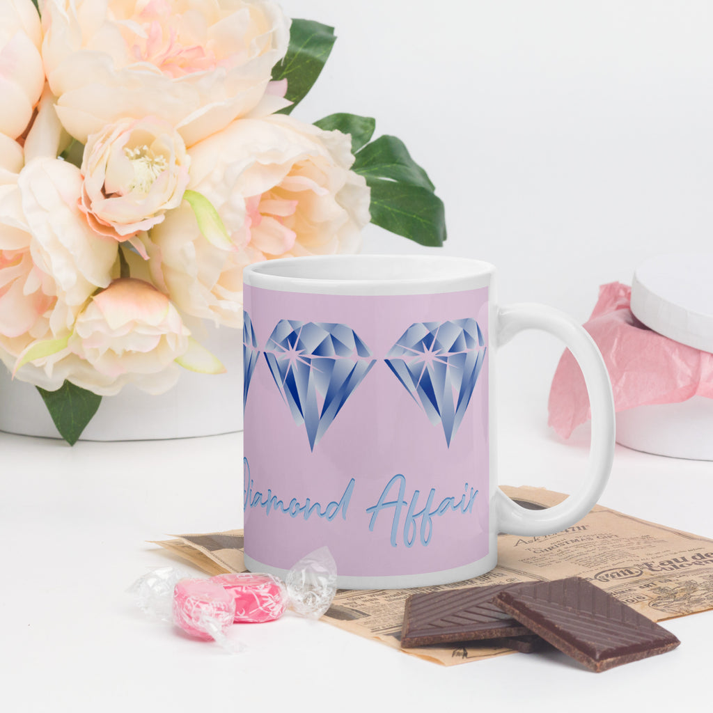 "Sparkling Love Diamond Affair" Collection - White Glossy Mugs ZKoriginal