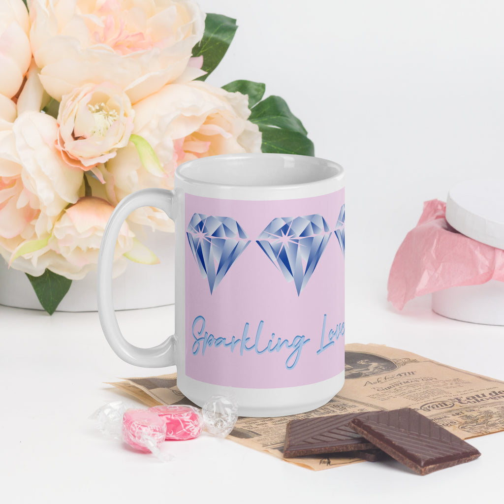"Sparkling Love Diamond Affair" Collection - White Glossy Mugs ZKoriginal