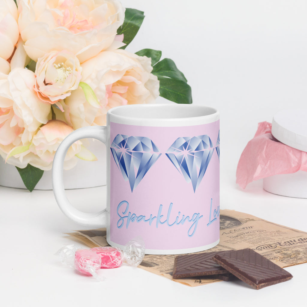 "Sparkling Love Diamond Affair" Collection - White Glossy Mugs ZKoriginal