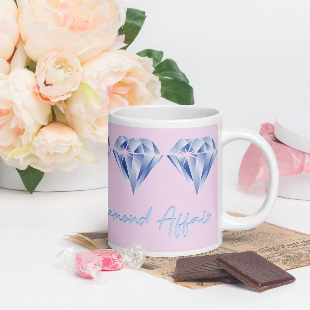 "Sparkling Love Diamond Affair" Collection - White Glossy Mugs ZKoriginal