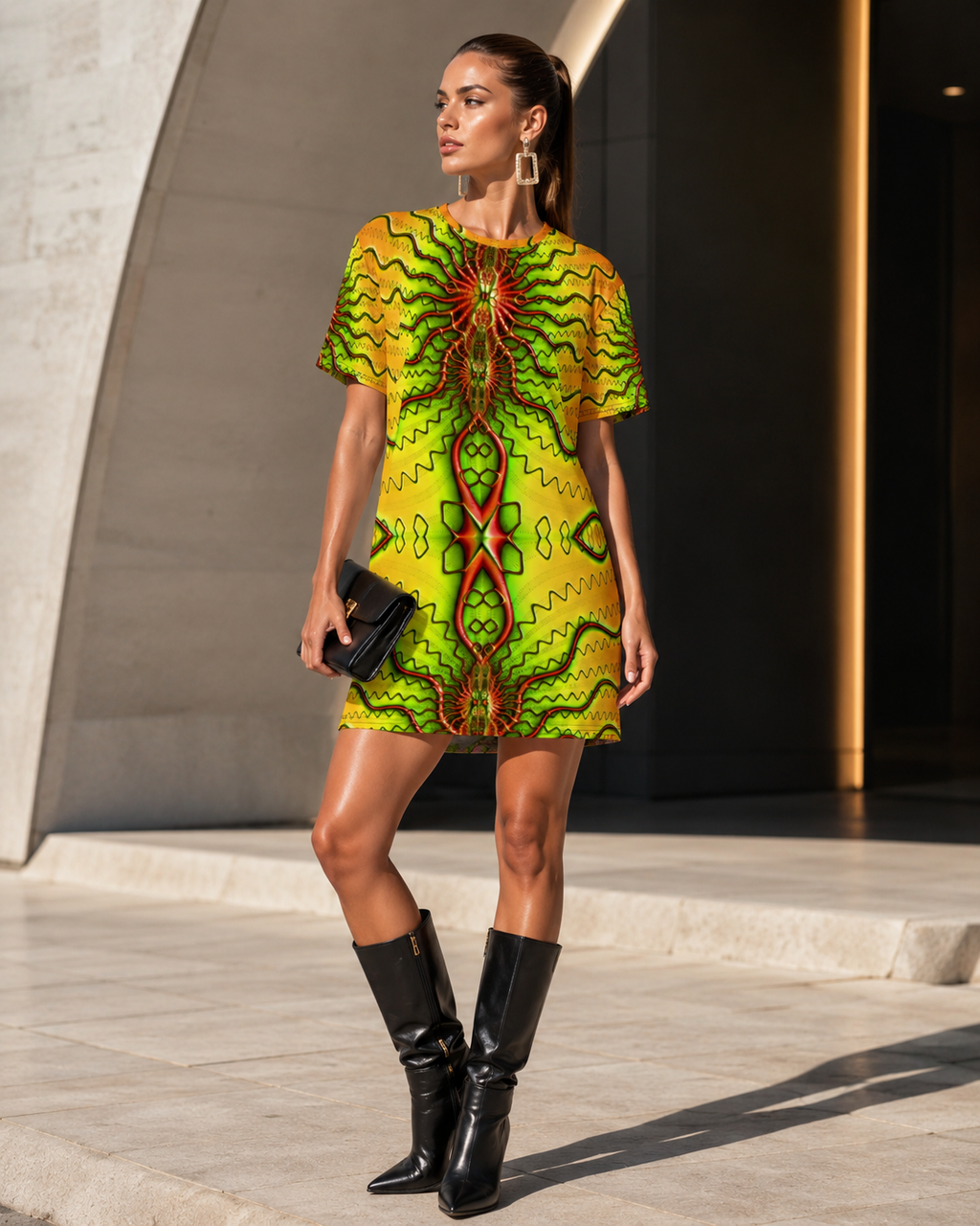"Epic Surge" Collection - Yellow T-Shirt Dress