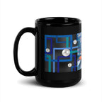 "Allegory of Two Flamingos" Collection - Black Glossy Mug ZKoriginal