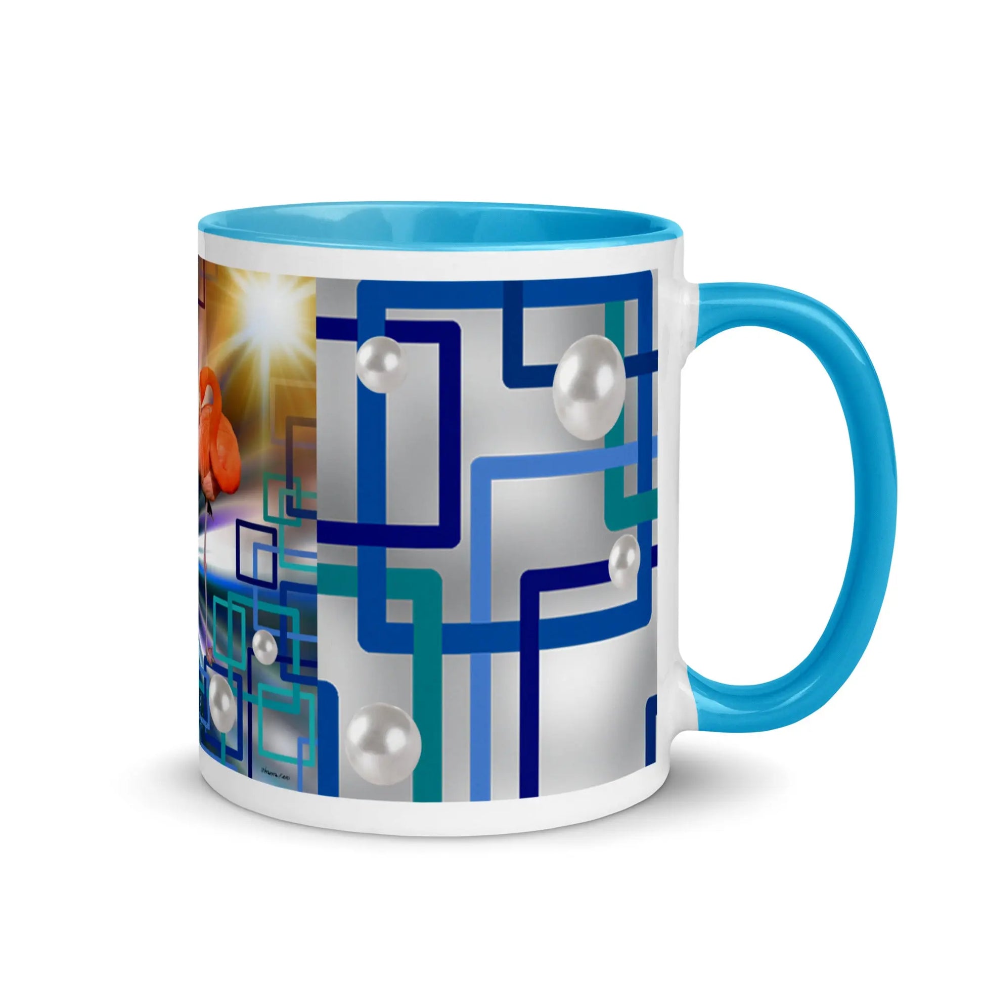 "Allegory of Two Flamingos" Collection - Mug with Color Inside ZKoriginal