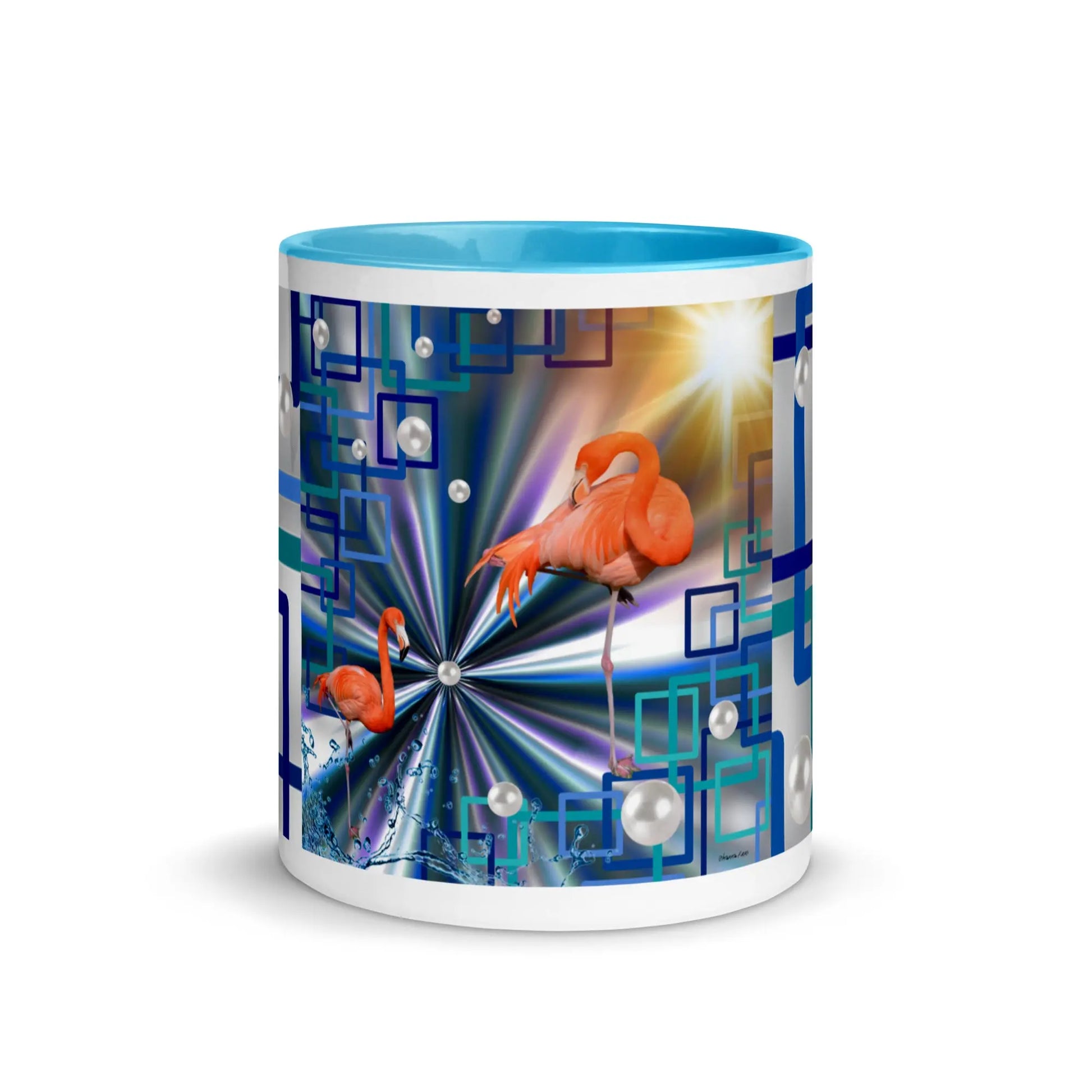 "Allegory of Two Flamingos" Collection - Mug with Color Inside ZKoriginal