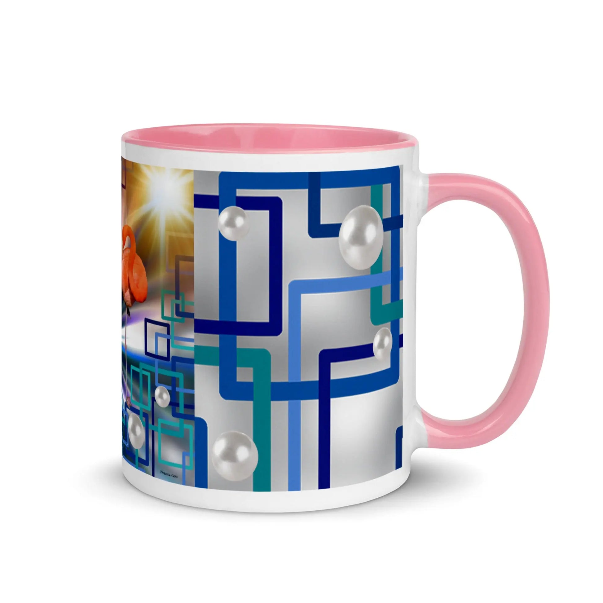 "Allegory of Two Flamingos" Collection - Mug with Color Inside ZKoriginal